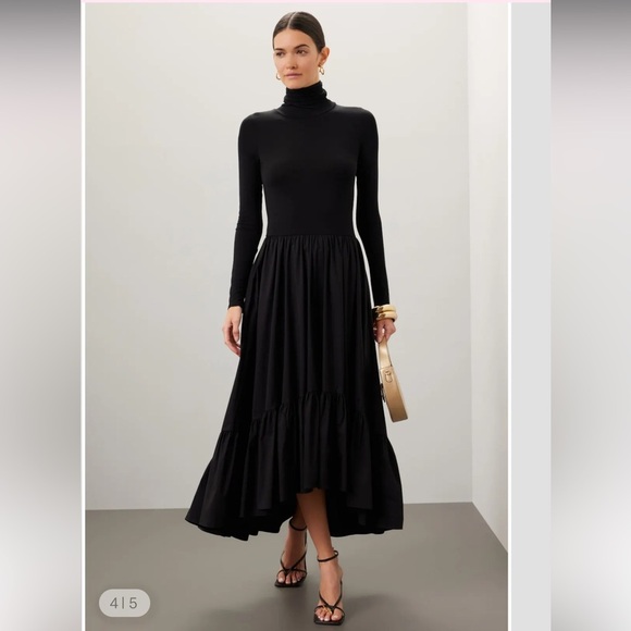 Caroline Constas Black Turtleneck Dress - Picture 1 of 9